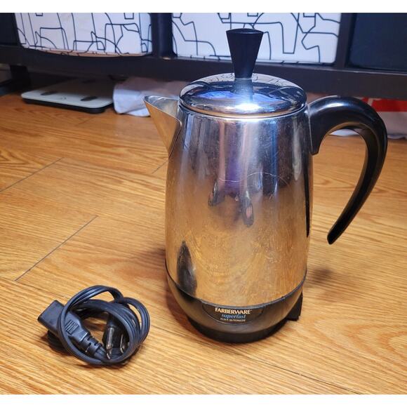 Vintage 8 Cup Farberware Superfast Automatic Coffee Percolator Model FCP-280 - Picture 12 of 12